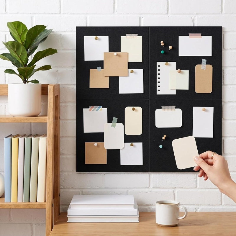 Carica l’immagine nel visualizzatore della galleria, Zelfklevende dartbord beschermplaten 4 stuks 30 x 30 cm van vilt met gestikte randen – dartwandmatten – dartmuurbekleding - happygetfit.com
