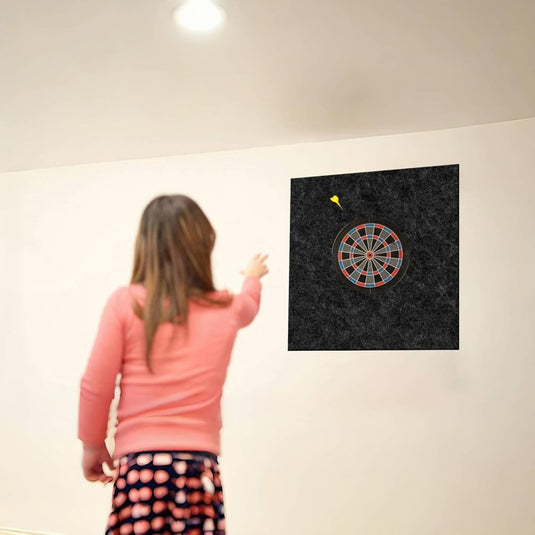 Zelfklevende dartbord muurbescherming 60 x 60 cm van 12 mm dik vilt – dartbeschermmat – wandbescherming - happygetfit.com