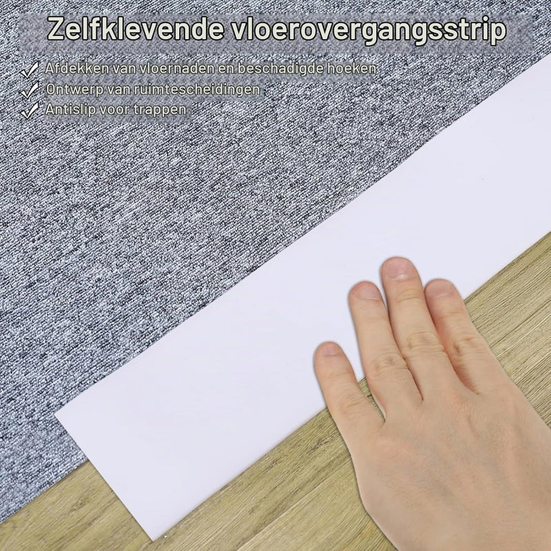 Load image into Gallery viewer, Zelfklevende vloer overgangsstrip 7,6 cm x 1 m - Vinyl laminaat afdekstrip &amp; naadprofiel - Vloerovergangsstrip drempelprofiel - happygetfit.com
