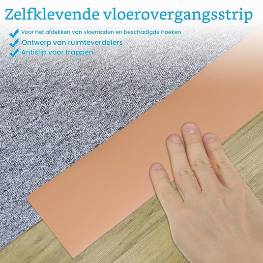 Zelfklevende vloer overgangsstrip 7,6 cm x 1 m - Vinyl laminaat afdekstrip & naadprofiel - Vloerovergangsstrip drempelprofiel - happygetfit.com