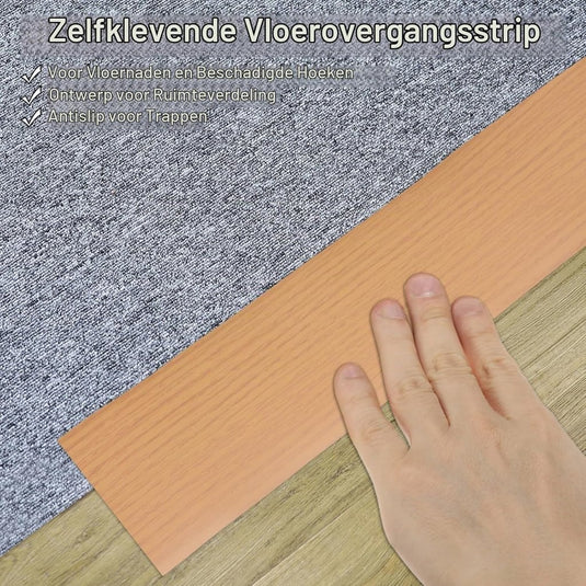 Zelfklevende vloer overgangsstrip 7,6 cm x 1 m - Vinyl laminaat afdekstrip & naadprofiel - Vloerovergangsstrip drempelprofiel - happygetfit.com