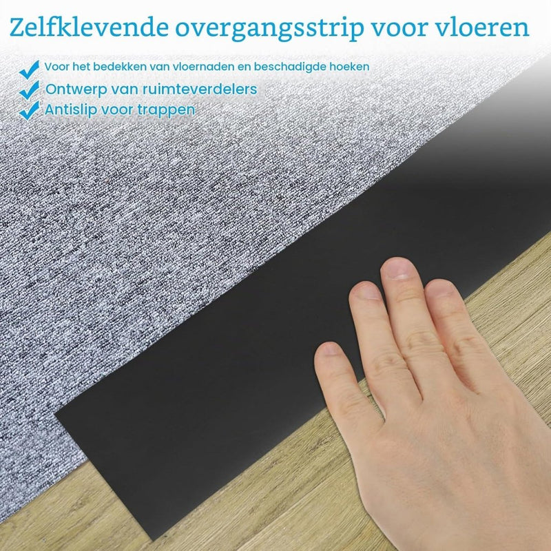 Load image into Gallery viewer, Zelfklevende vloer overgangsstrip 7,6 cm x 1 m - Vinyl laminaat afdekstrip &amp; naadprofiel - Vloerovergangsstrip drempelprofiel - happygetfit.com
