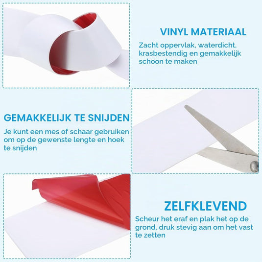Zelfklevende vloer overgangsstrip 7,6 cm x 1 m - Vinyl laminaat afdekstrip & naadprofiel - Vloerovergangsstrip drempelprofiel - happygetfit.com