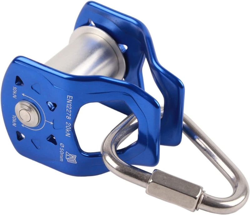 Load image in Gallery Viewer, Zipline katrol van aluminiumlegering met 20 kN draagsterkte voor slackline en buitentraining – kabelkatrol – hindernisbaan - happygetfit.com
