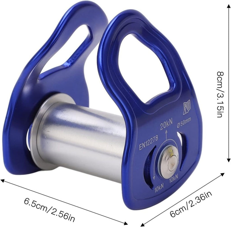 Load image in Gallery Viewer, Zipline katrol van aluminiumlegering met 20 kN draagsterkte voor slackline en buitentraining – kabelkatrol – hindernisbaan - happygetfit.com
