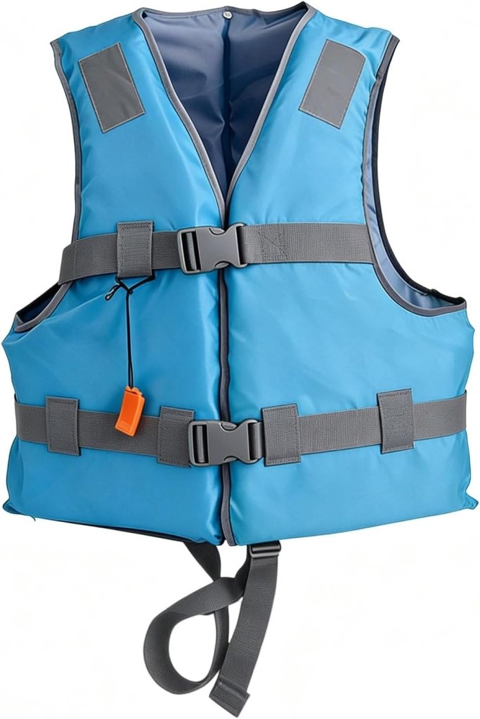 Załaduj obraz do przeglądarki galerii, Zwemvest voor volwassenen met verstelbare riemen en drijfondersteuning – drijfvest – watersport vest - happygetfit.com
