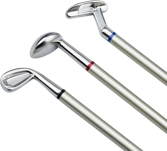 3 Stuks Golf Pen Set, Mini Golf Club Gift Set Cadeaus Voor Papa Balpen Vlag Set Voor Vaderdag, Kerstmis, Business - happygetfit.com