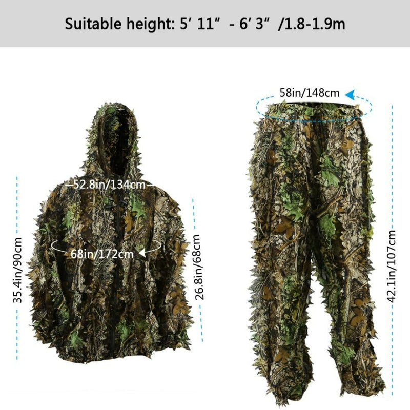 Load image into Gallery viewer, 3D Ghillie Tarnpak jungle Ghillie Suit Woodland Camouflage pak kleding voor jacht verborgen feestsieraden - happygetfit.com
