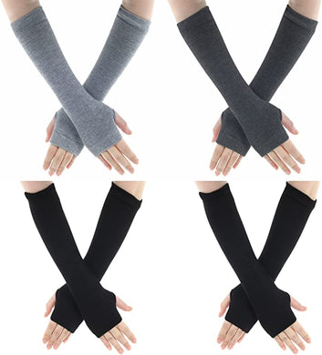 Goth handschoenen - Vingerloze wollen handschoenen voor een trendy gothic look
