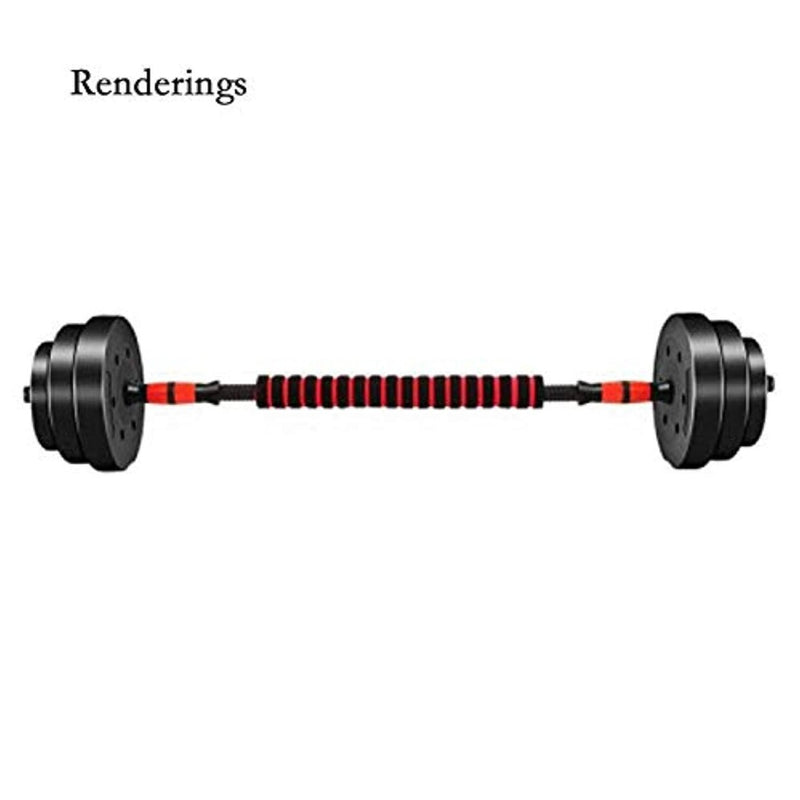 Laad afbeelding in Galerijviewer, Een rood met zwarte halterstang voor krachttraining om spieren te versterken kun je verbeteren met de halterstang voor dumbbells en barbells.
