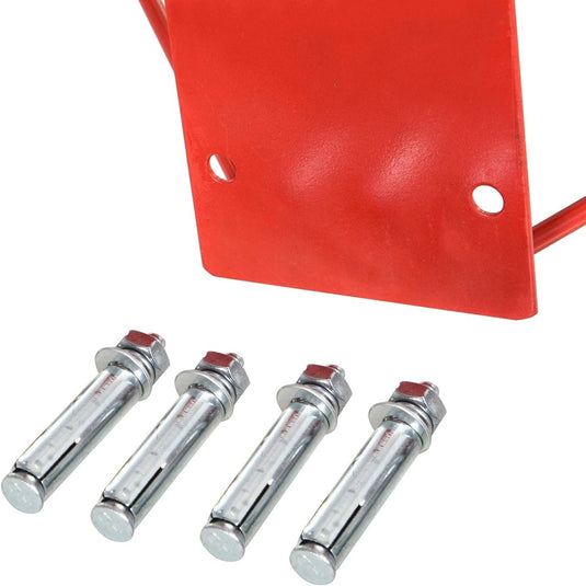 Een duurzame rode metalen plaat met vier bouten en schroeven.

Productnaam: "Basketbalnet voor thuis en buiten: Speelplezier voor groot en klein