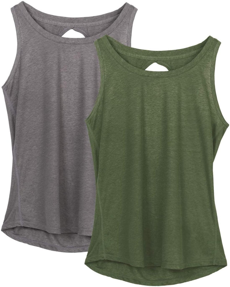 Laad afbeelding in Galerijviewer, Dames yoga shirts in 2-pack met open rug
