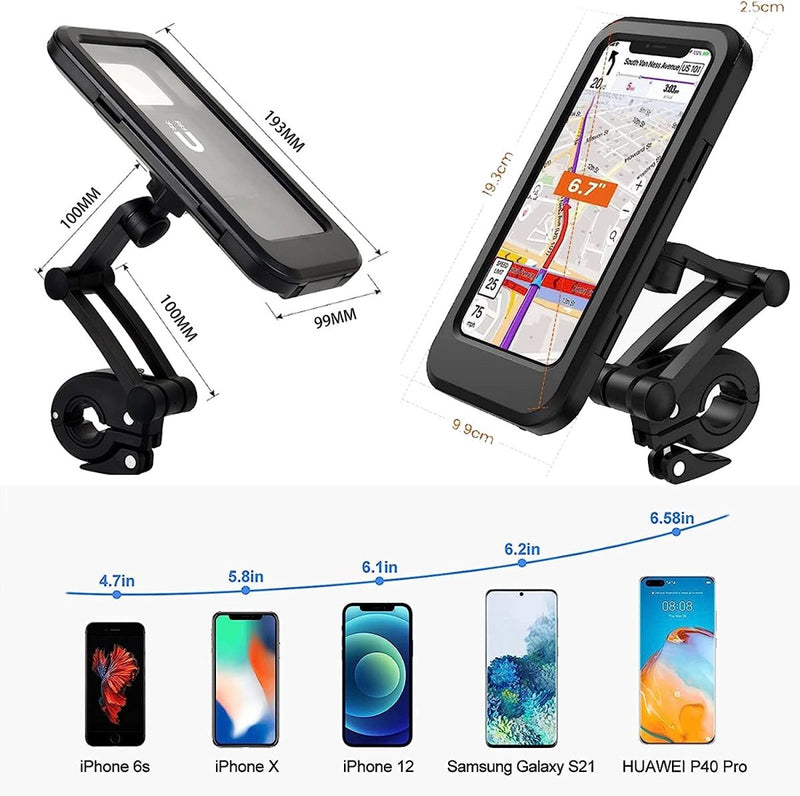 Laad afbeelding in Galerijviewer, Een mobiele telefoonhouder voor alle smartphones en een fietshouder om je telefoon te beschermen tijdens het fietsen.
