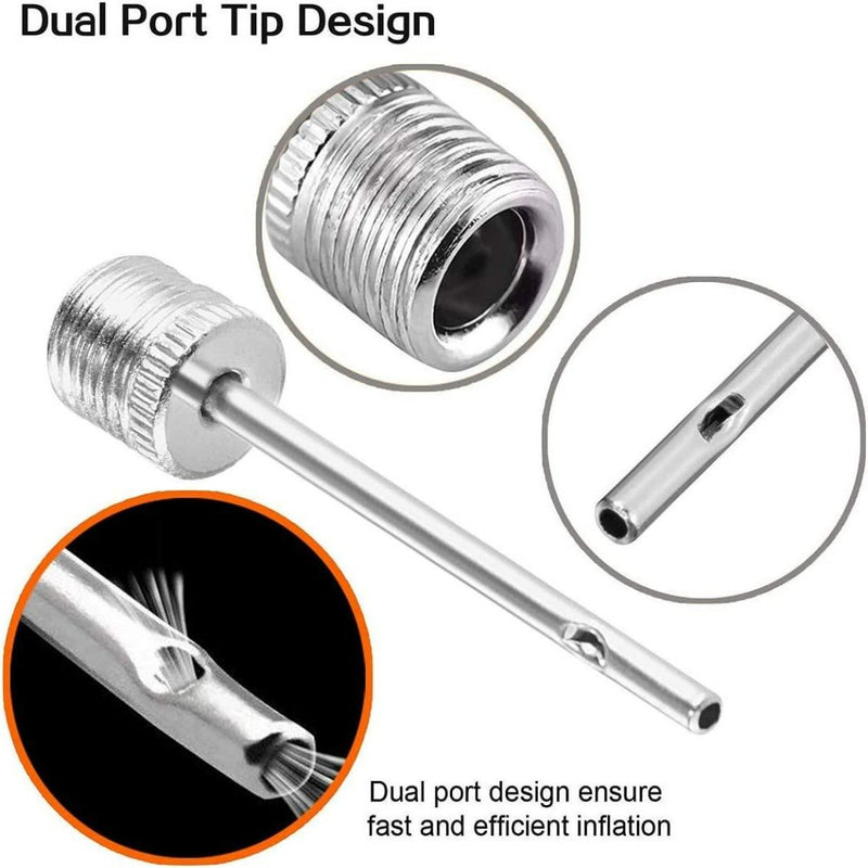 Laad afbeelding in Galerijviewer, Omschrijving: Dual port tip design met een Fietsventiel adapterset: Pomp moeiteloos alle soorten fietsbanden op.
