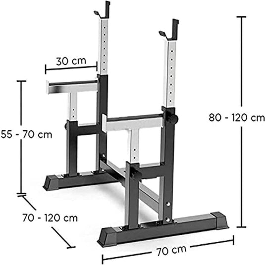 Bench press rack voor krachttraining en gewichtheffen