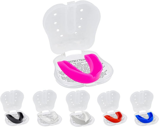 Ontdek de perfecte pasvorm: Set van gebitsbeschermers in een plastic hoesje voor actieve jonge atleten!