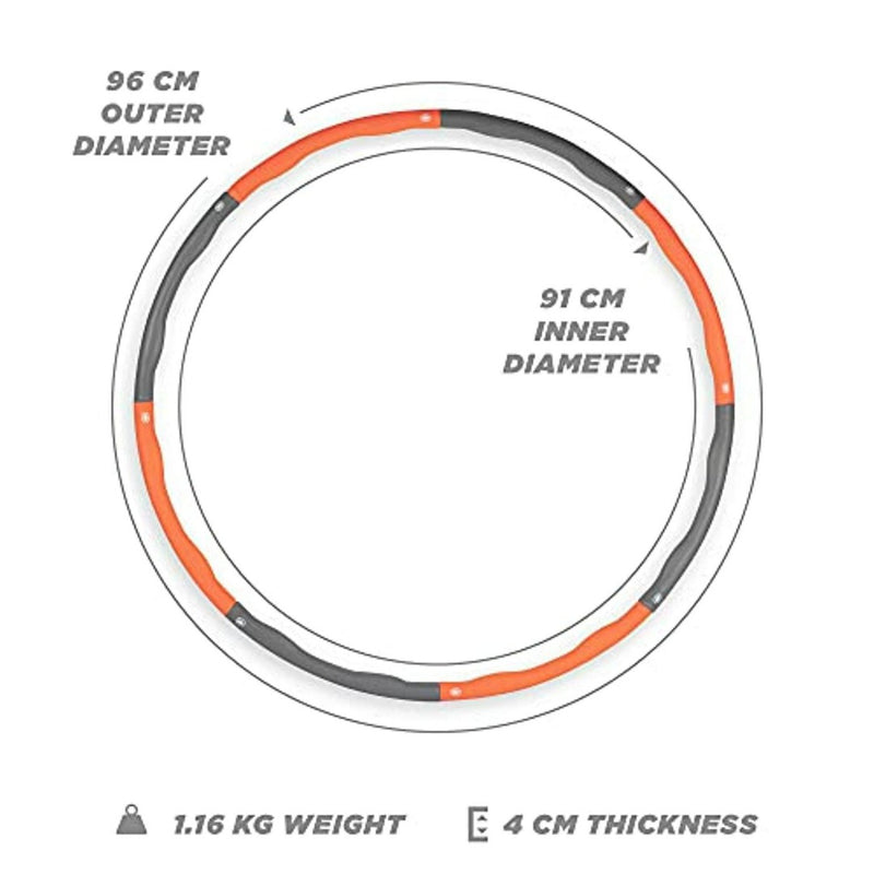 Load image into Gallery viewer, Een diagram met de diameter van een Hoelahoep met gewicht: verlies centimeters in no-time! fietswiel.
