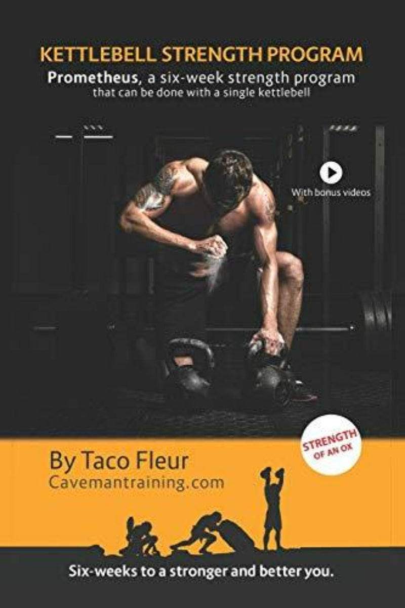 Load image into Gallery viewer, Het Kettlebell Krachtprogramma Prometheus van Taco Fleur is een trainingsroutine voor het hele lichaam, ontworpen om individuen te helpen kracht en uithoudingsvermogen op te bouwen.
