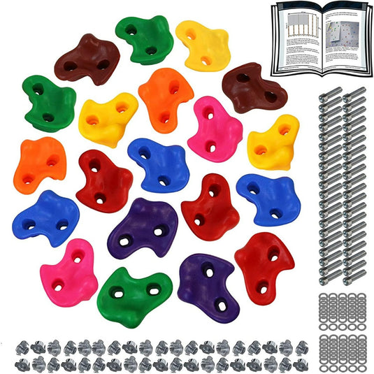 Klimgrepen in verschillende vormen en kleuren voor kinderen - belastbaar tot 200 kg met bevestigingsmateriaal