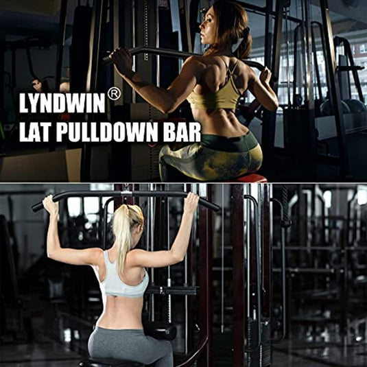Curved lat pulldown bar for triceps and back muscles, 104cm length, thicker cable machine, premium design for gym and professional fitness