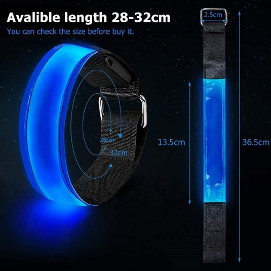 Oplaadbare lichtgevende armbanden - Set van 2 - USB-oplaadbaar - Reflecterende LED-verlichting