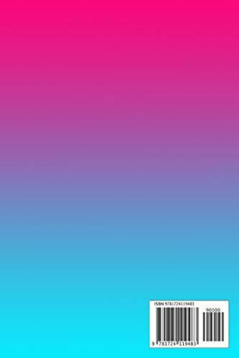 Laad afbeelding in Galerijviewer, Achtergrond met kleurovergang die overgaat van roze naar blauw met een ISBN-streepjescode middenonder op een turquoise veld ontworpen voor een Love: Great Kettlebell Love Journal.
