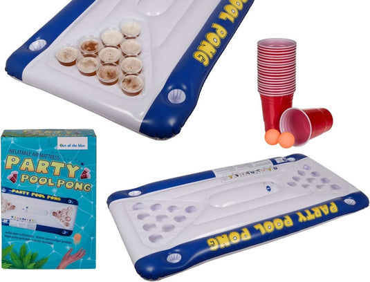 Opblaasbaar luchtbed, Pool Pong Game - happygetfit.com