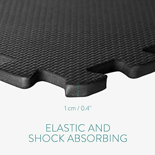 Een hoogwaardige zwarte mat met antislipoppervlak, die comfort combineert met bescherming!