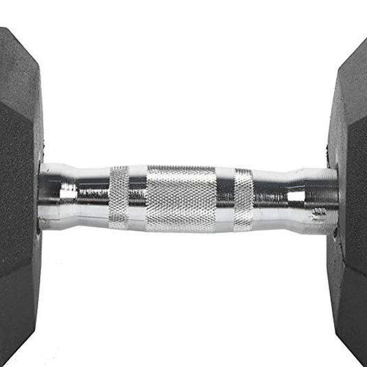 2 x 12.5kg rubber hex dumbbell set for home gym workout