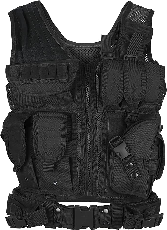 Load image into Gallery viewer, Productnaam: het ultieme tactische vest voor heren met meerdere zakjes en vakken.
