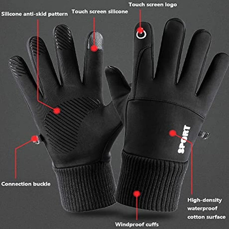Load image into Gallery viewer, Een foto van een paar Touchscreen handschoenen voor dames en heren: Warm, waterdicht en stijlvol.

