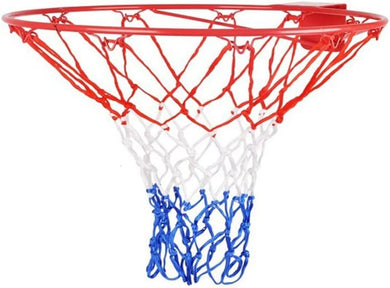 Word een echte basketbalheld met onze professionele basketbalkorf voorzien van een blauwe ondersectie tegen een witte achtergrond.