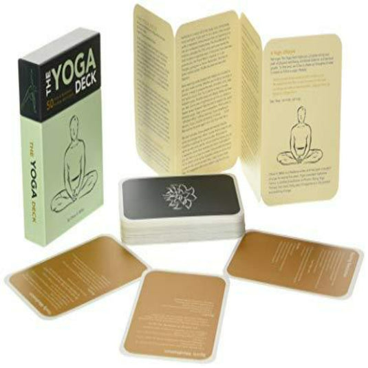 Het Yoga Deck 50-pakket: 50 houdingen en meditaties is een uitgebreide set kaarten en een bijbehorend boek dat een grote verscheidenheid aan yogahoudingen en meditaties biedt.