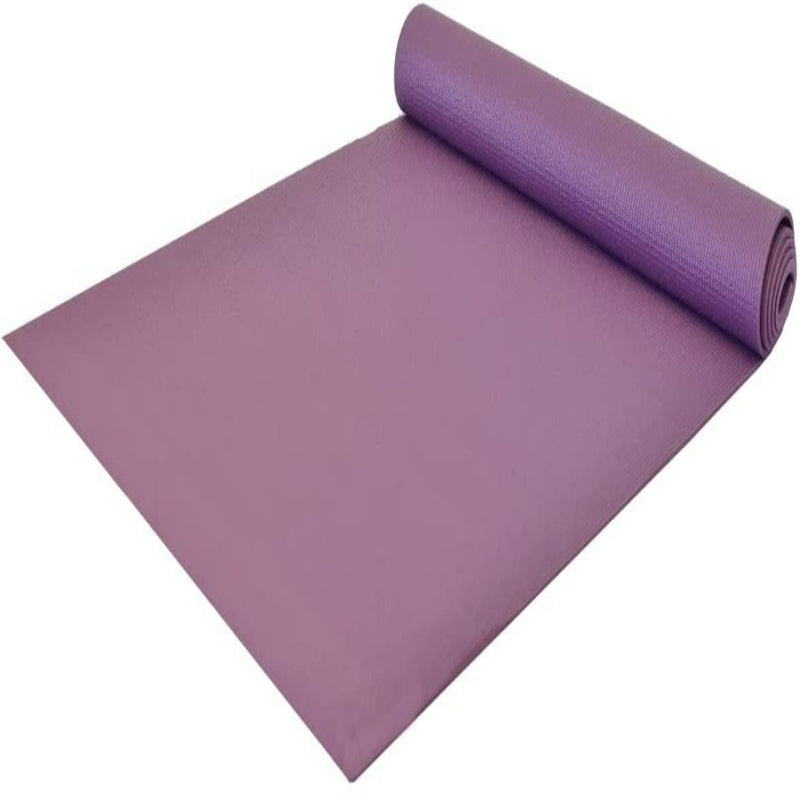 Laad afbeelding in Galerijviewer, Een comfortabele paarse yogamat - Optimale grip en comfort voor elke yogavorm met een antisliplaag op een witte achtergrond.
