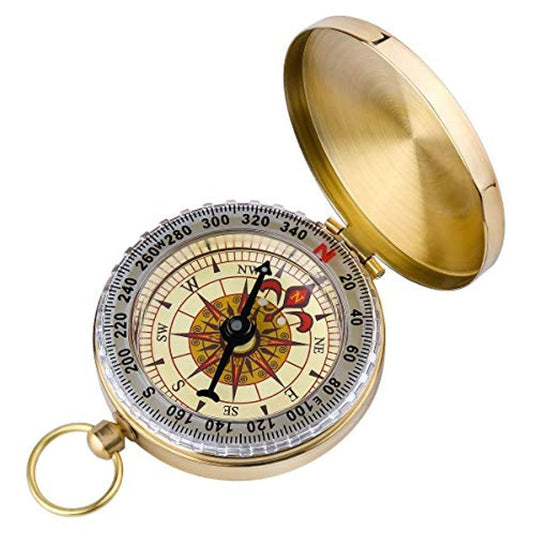Messing Kompas met lichtgevende cijfers